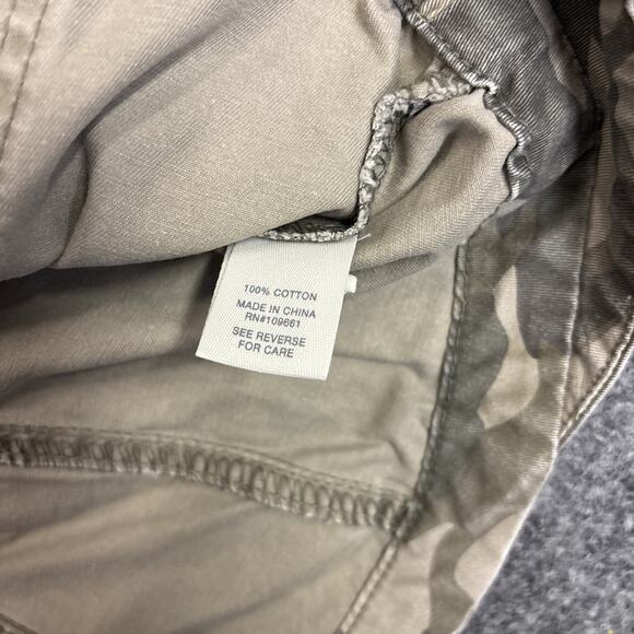 Mudd Womens XL Camo Denim Military-Style Distressed Jacket Pockets - Picture 7 of 8